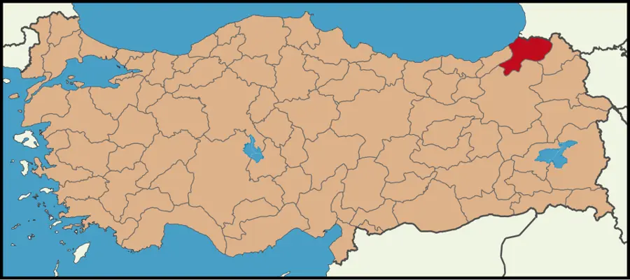 Artvin haritası